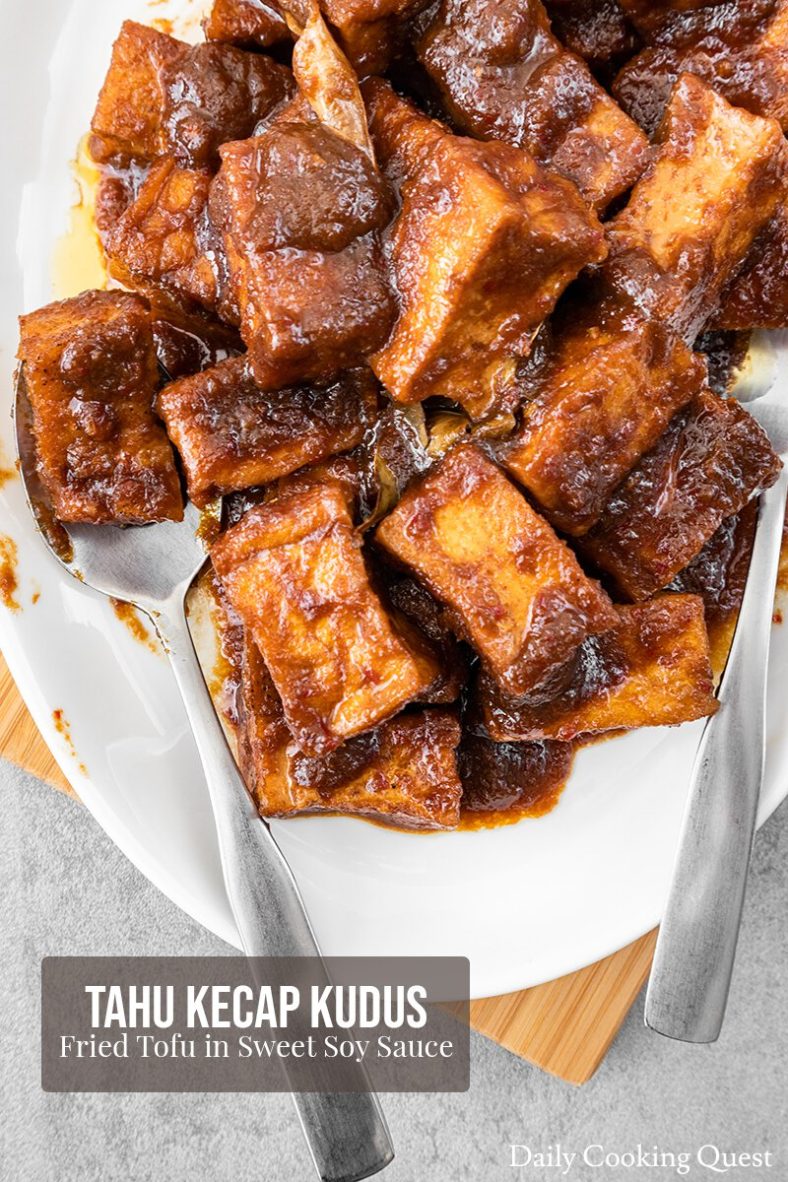 Tahu Kecap Kudus - Fried Tofu in Sweet Soy Sauce.