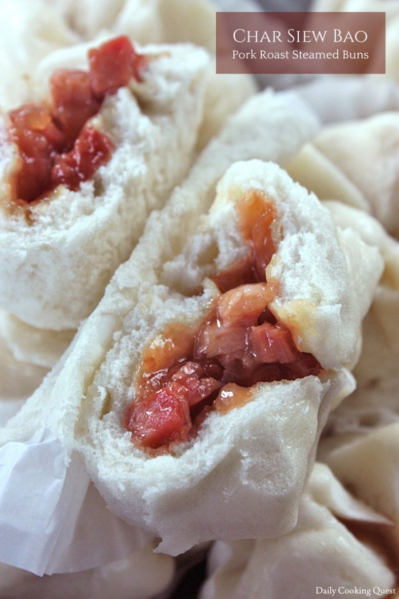 How to Wrap Char Siew Bao: flatten dough to 4" diameter circle, top with 1.5 tablespoon (1 medium ice cream scoop) char siew filling, then gather the edges and make pleats to close the seam.