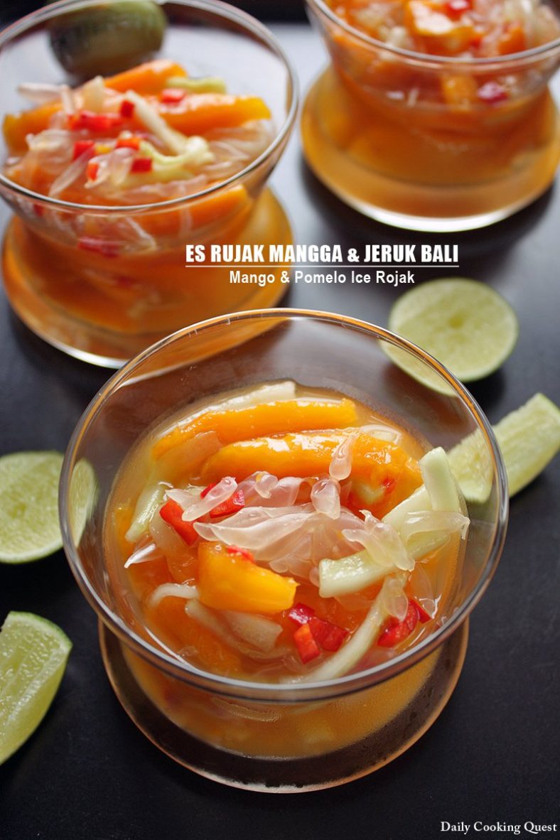 Es Rujak Mangga dan Jeruk Bali - Mango and Pomelo Ice Rojak