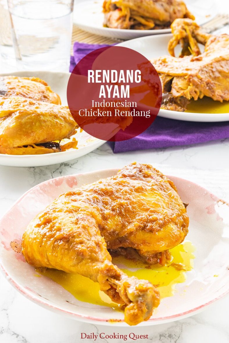 Ingredients for Rendang Ayam (Indonesian Chicken Rendang)
