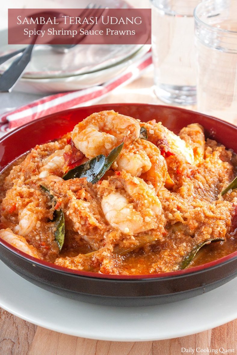 Sambal Terasi Udang - Spicy Shrimp Sauce Prawns
