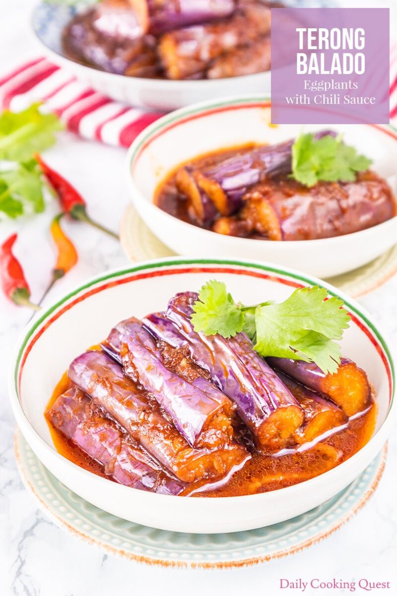 Ingredients for Terong Balado - Eggplants with Chili Sauce